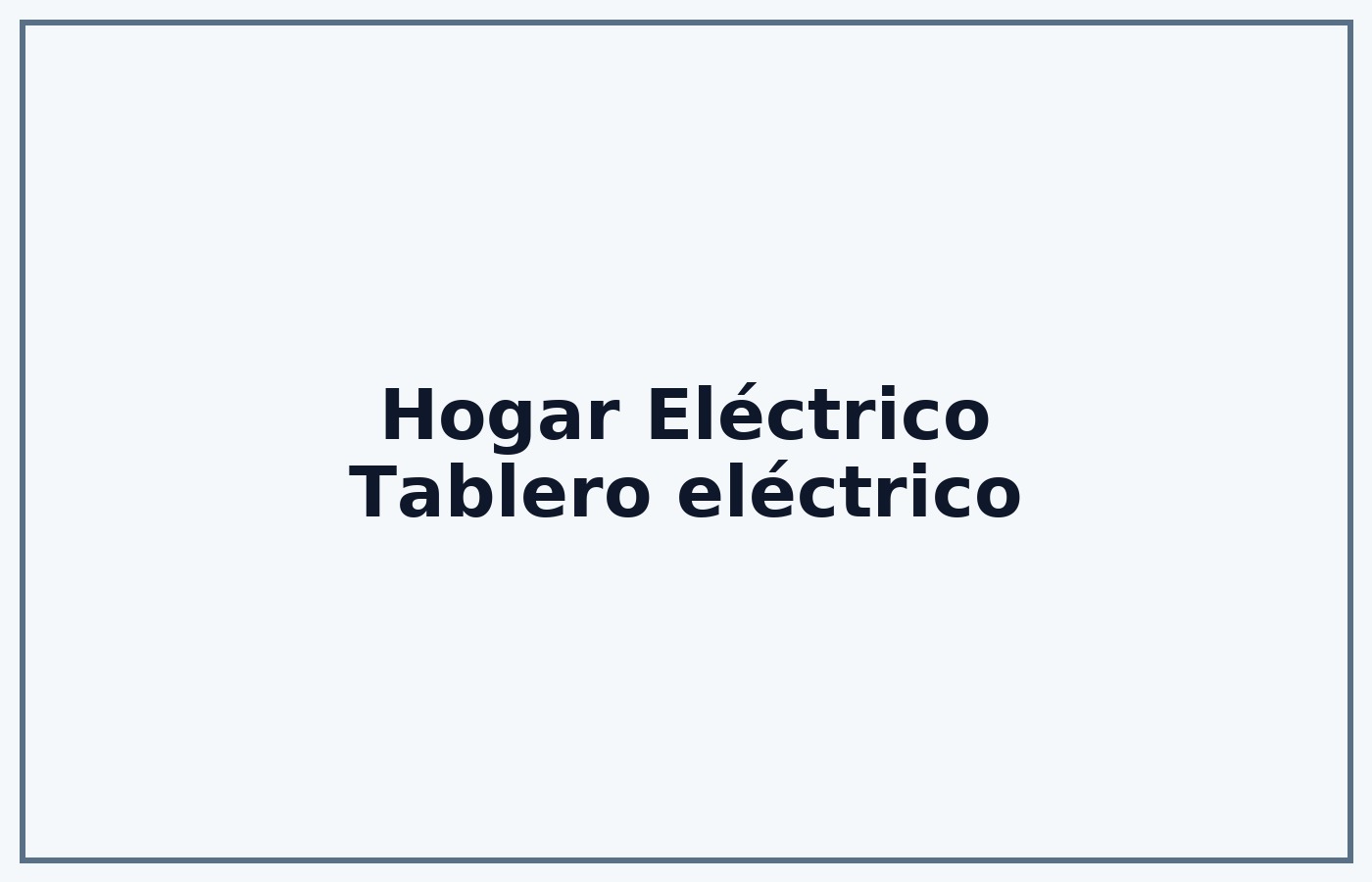 Instalación de tablero eléctrico