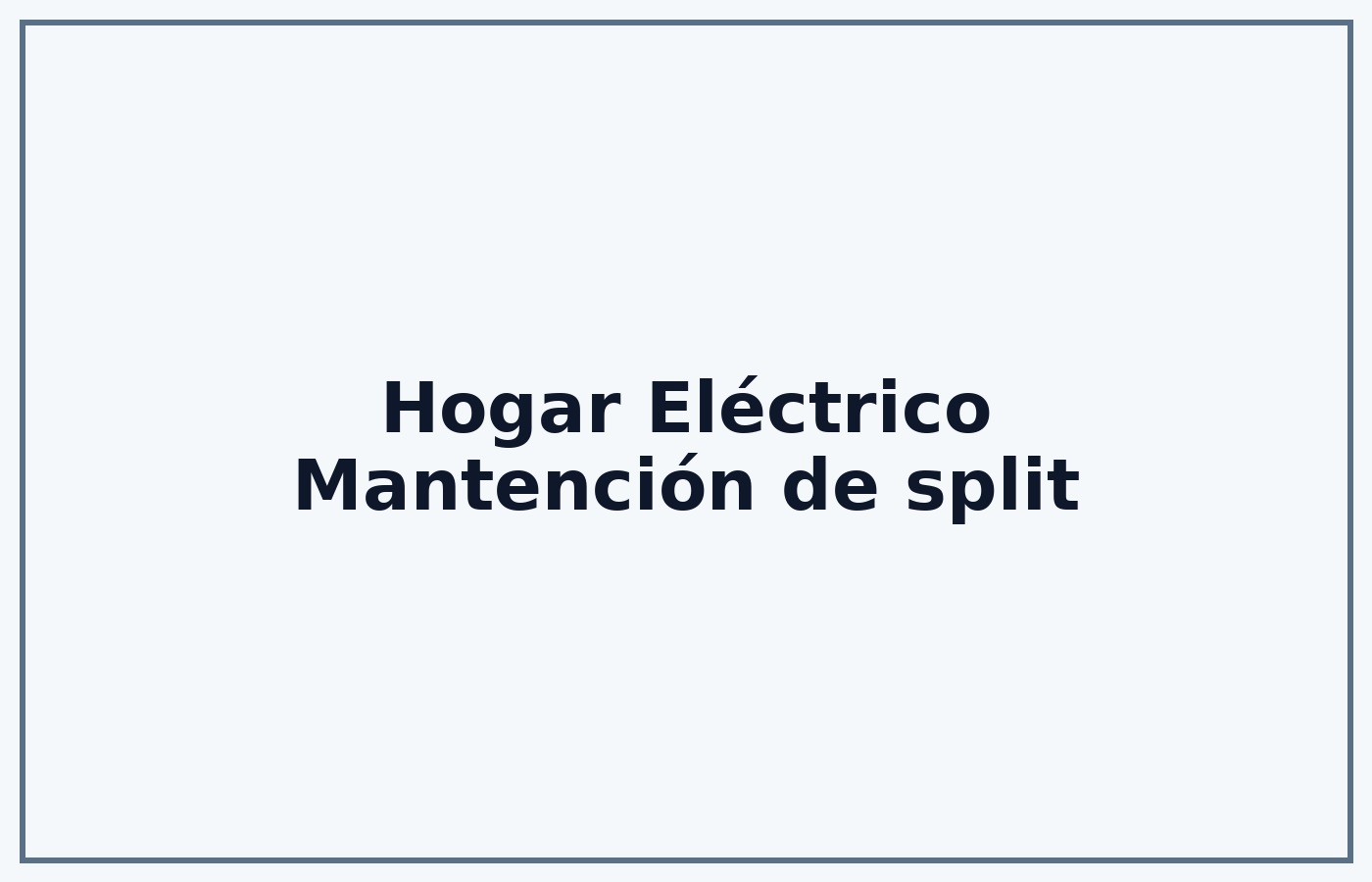 Mantención de aire acondicionado tipo split